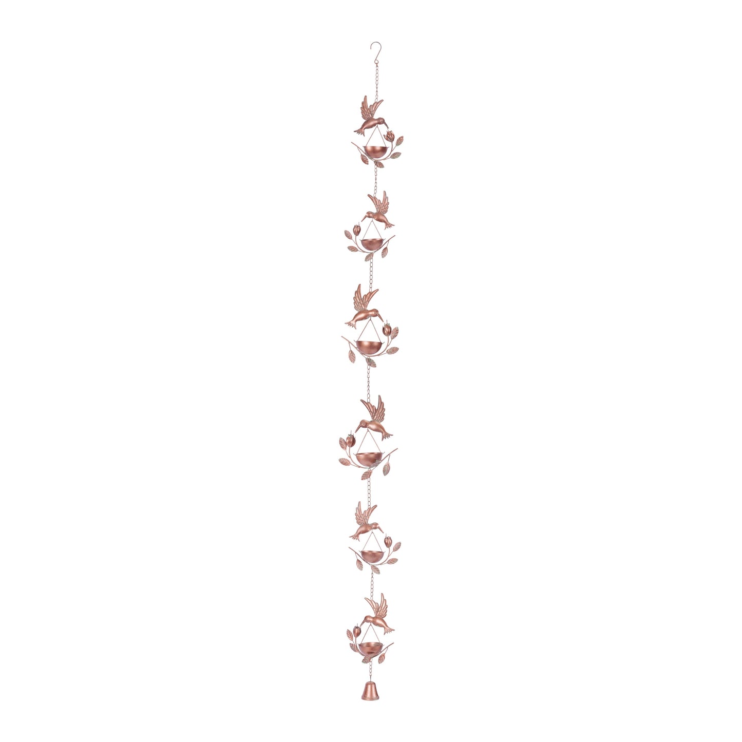 Iron Hummingbird Rain Chain 74"L