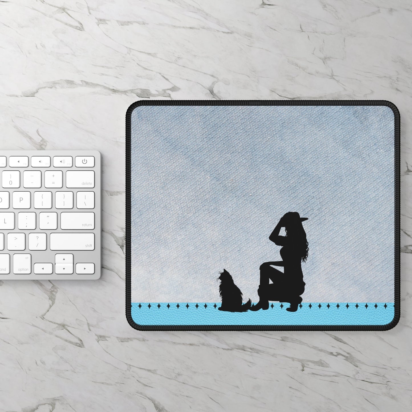 Cowgirl Cat Lady Gaming Mouse Pad