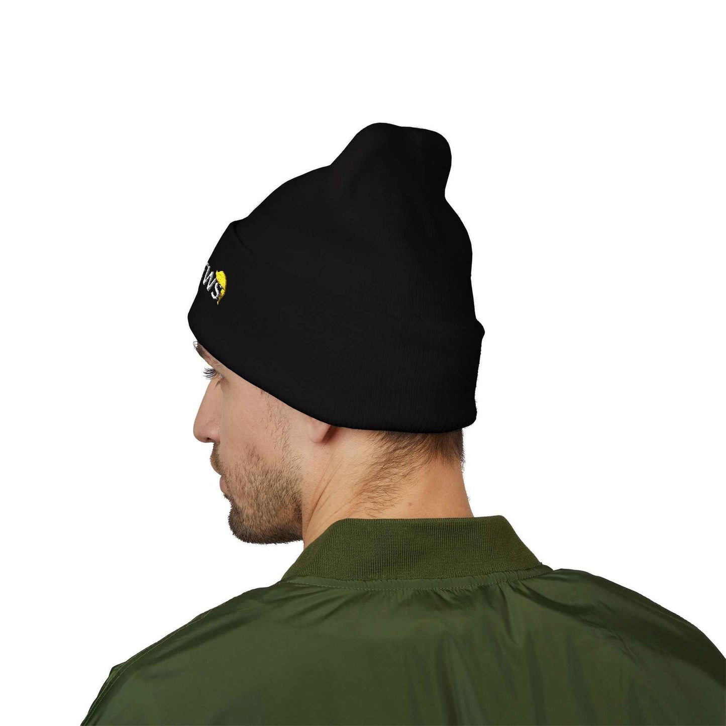 Fake News Embroidered Knit Beanie