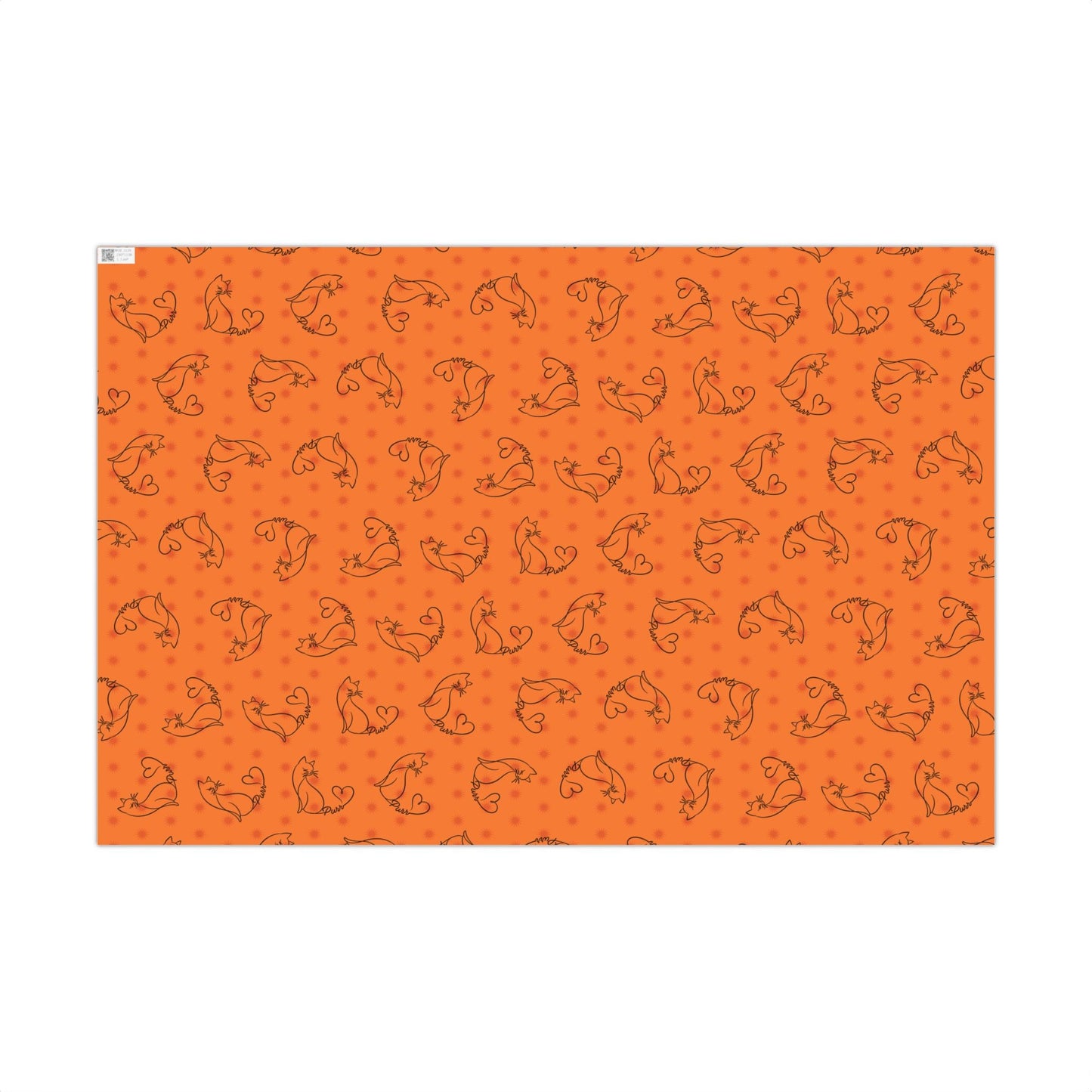Purr Pattern All-Occasion Gift Wrap – Cat Line Art Wrapping Paper