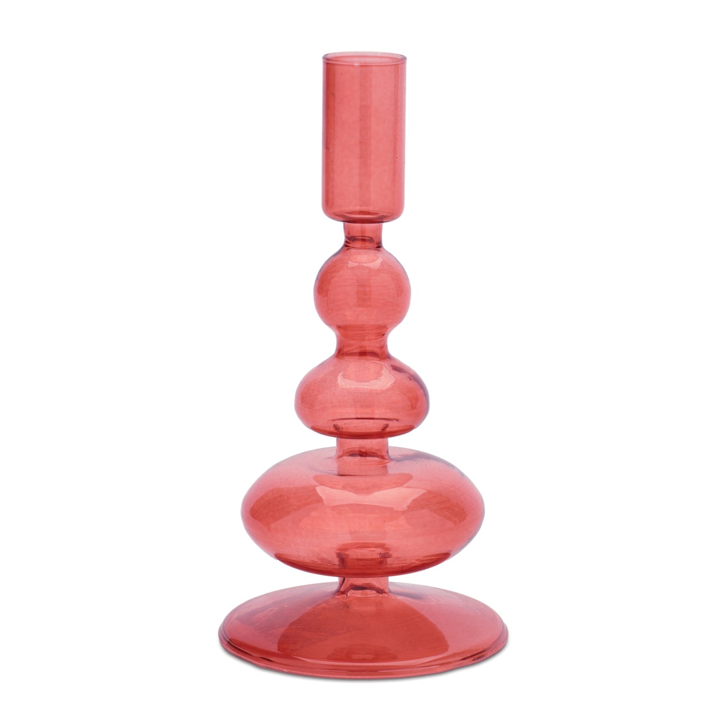 Multicolored Glass Taper Candle Holder (Set of 3)