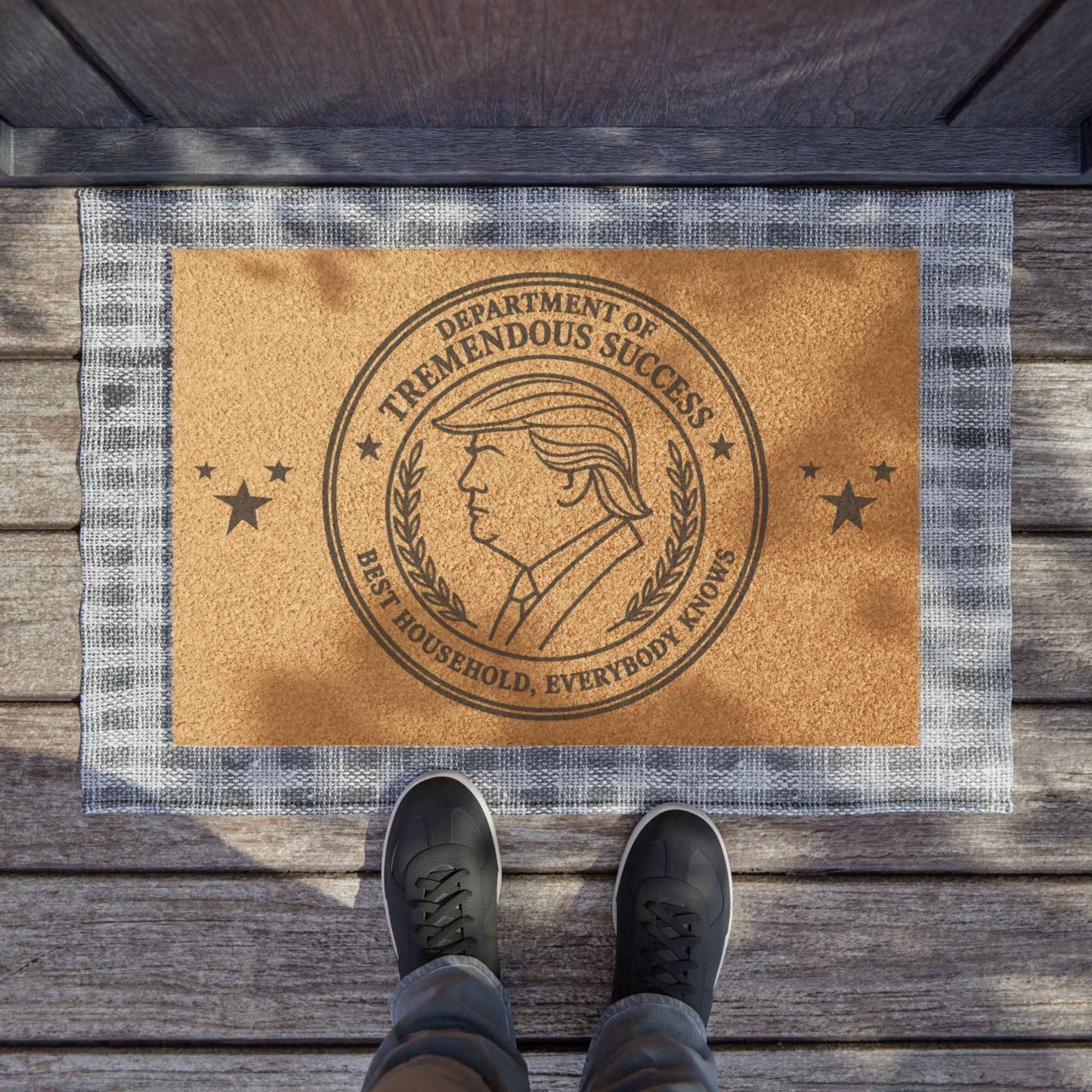 Department of Tremendous Success Doormat – Best Household, Everybody Knows – Faux Seal Welcome Mat