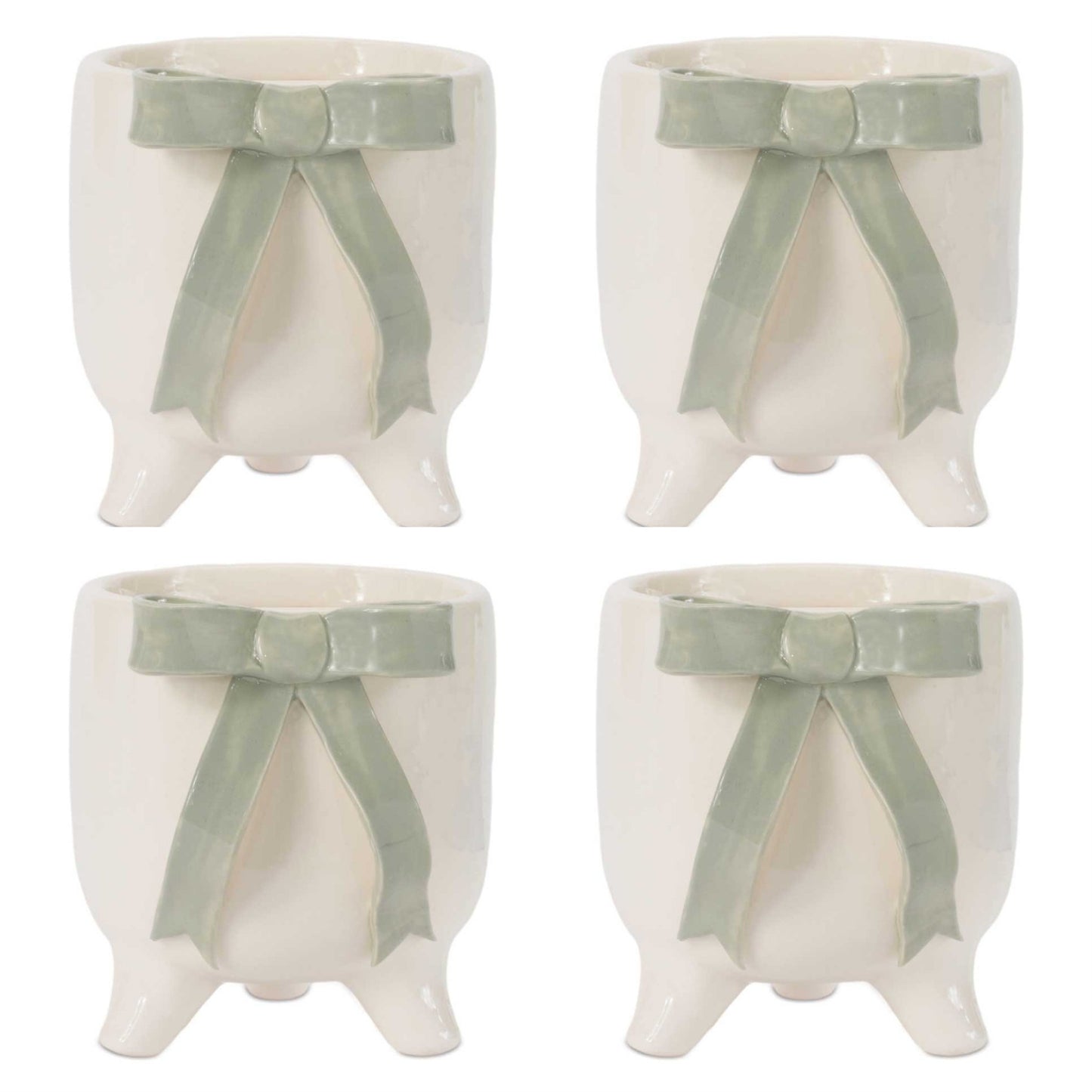Decorative Bow Scultped Container (Set of 4)