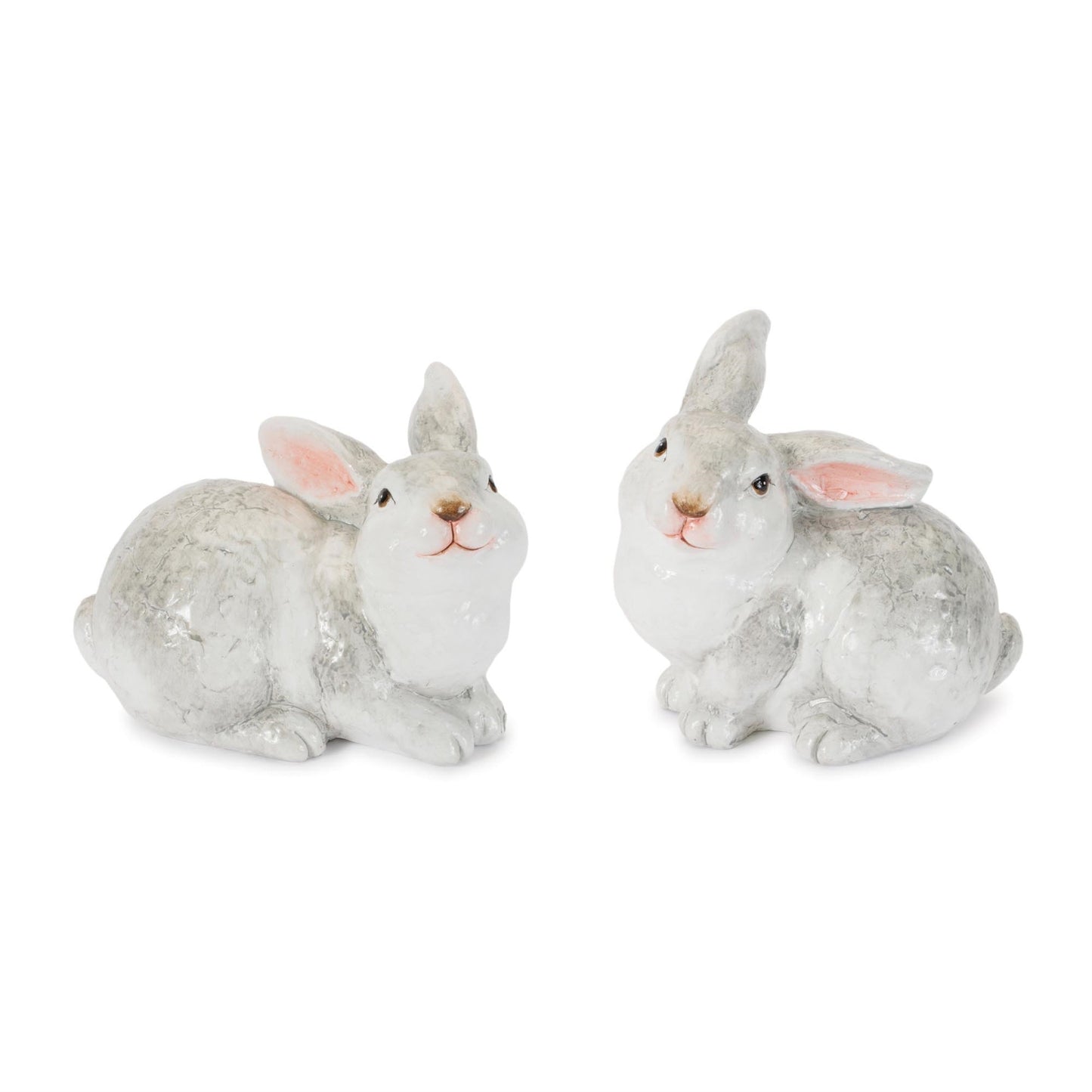 White Terra Cotta Rabbit (Set of 2)
