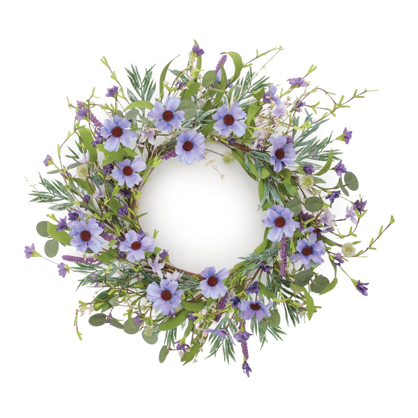 Pink Cosmos Floral Wreath 22 Inch