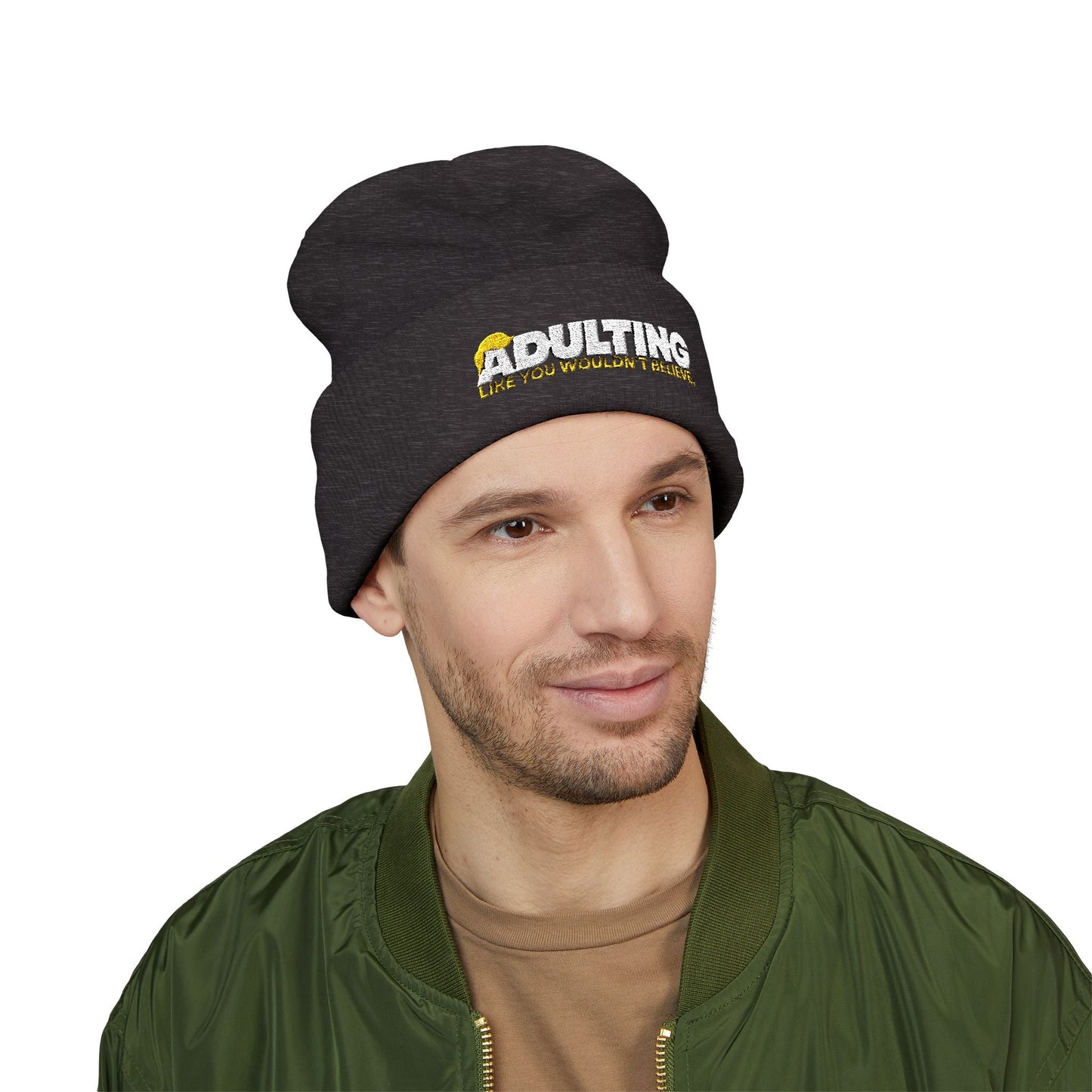 Adulting, Like You Wouldn’t Believe – Cuffed Knit Beanie