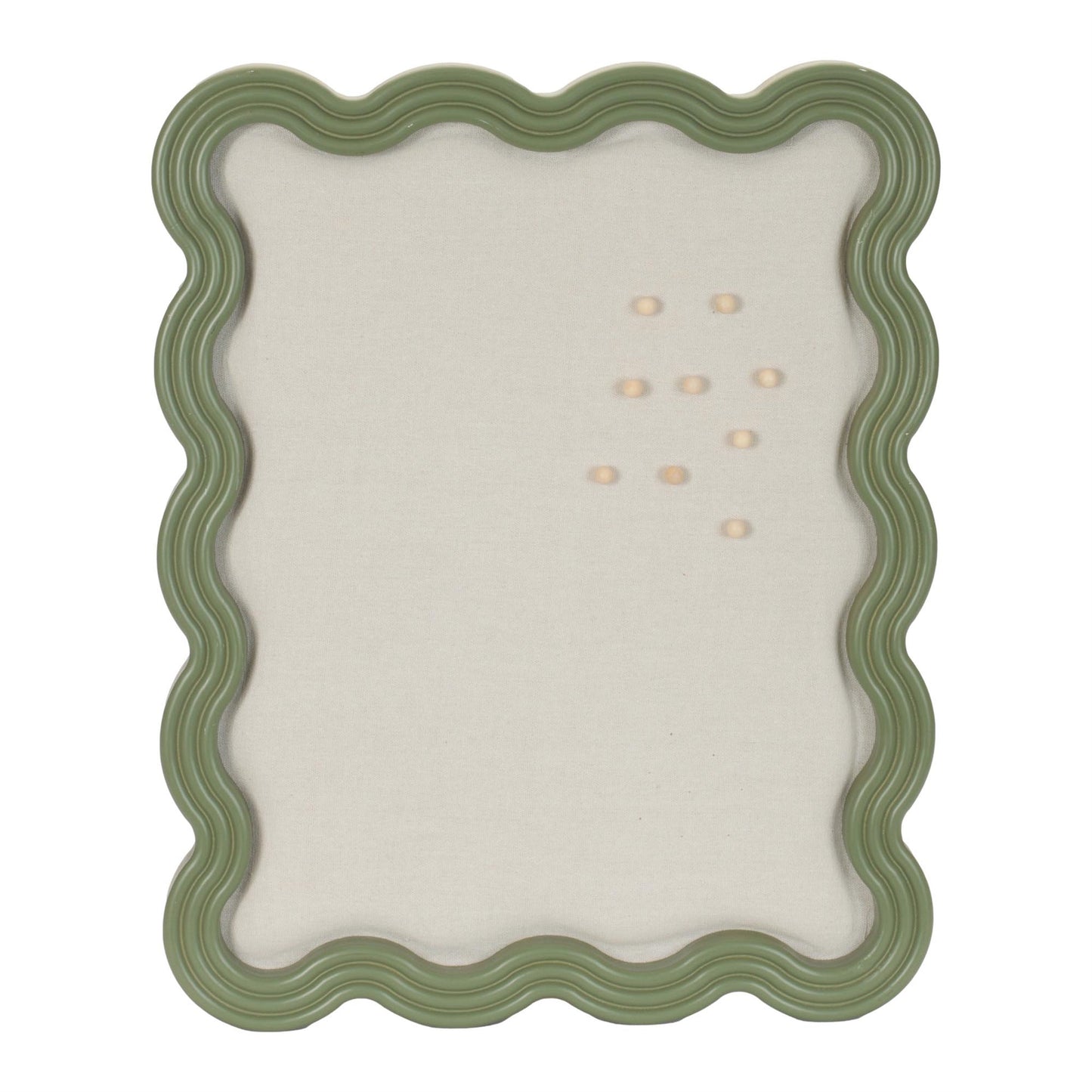 Pin Board with Scalloped Frame 15.5"H