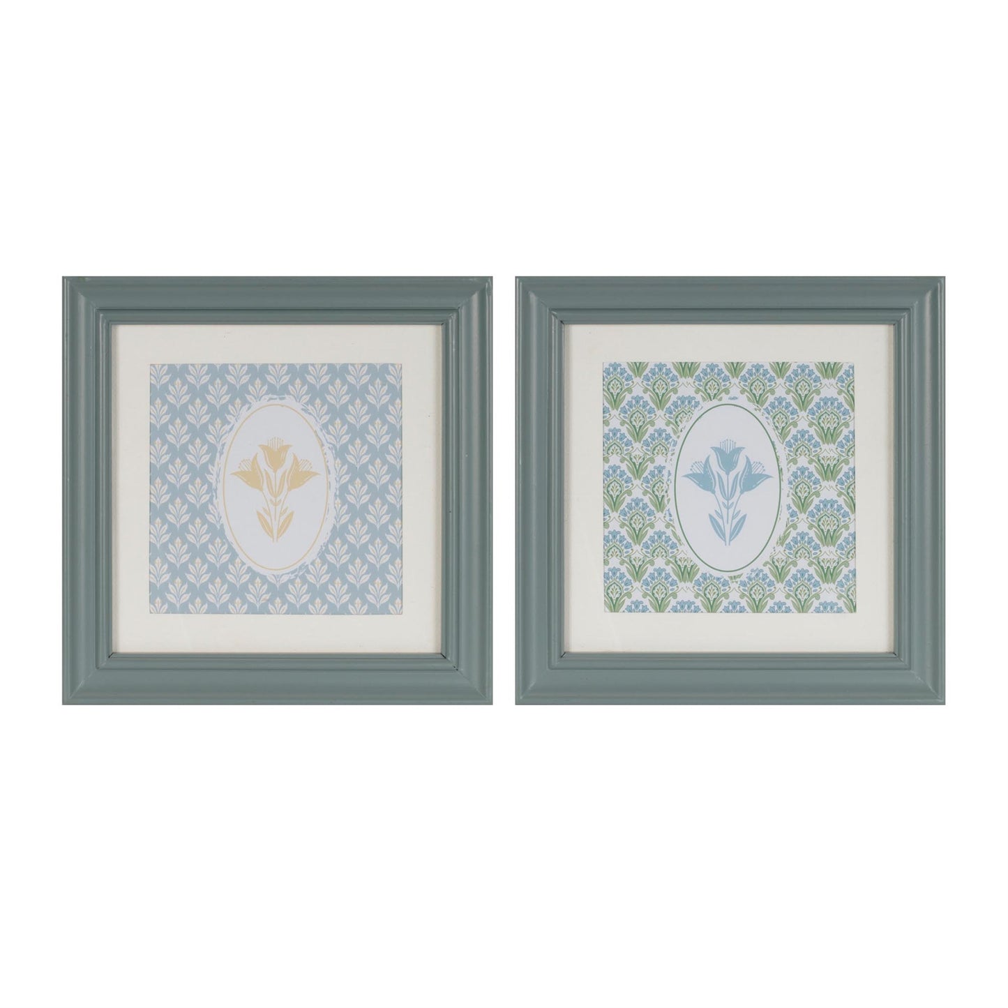 Framed Floral Wall Print (Set of 2)