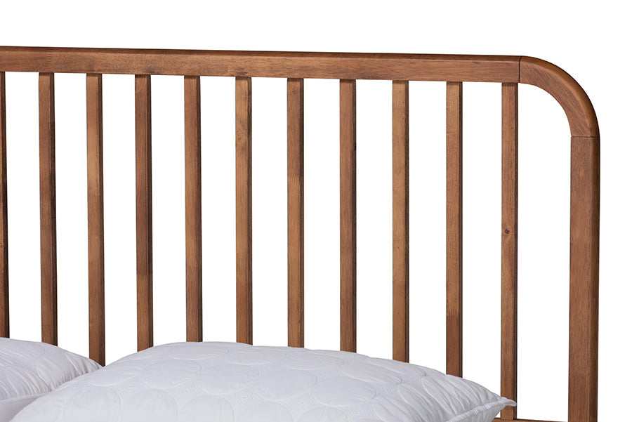 Baxton Studio Neilan Modern and Contemporary Walnut Brown Finished Wood King Size Platform Bed