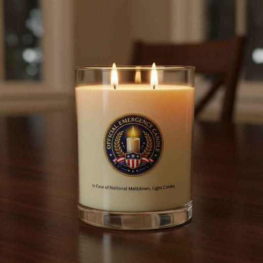 Official Emergency Candle – “In Case of National Meltdown” Patriotic Novelty Candle (11 oz)
