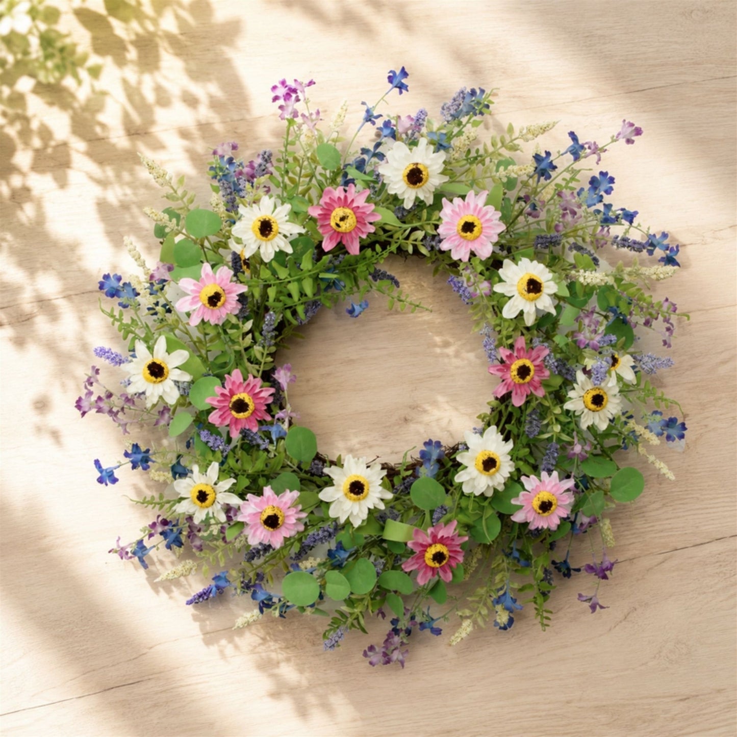 Mixed Wildflower Floral Wreath 24"D