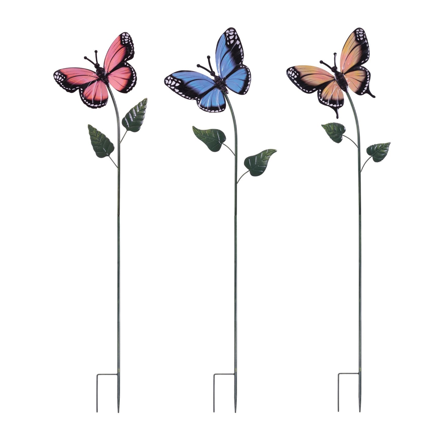 Iron Butterfly Garden Stake (Set of 3)
