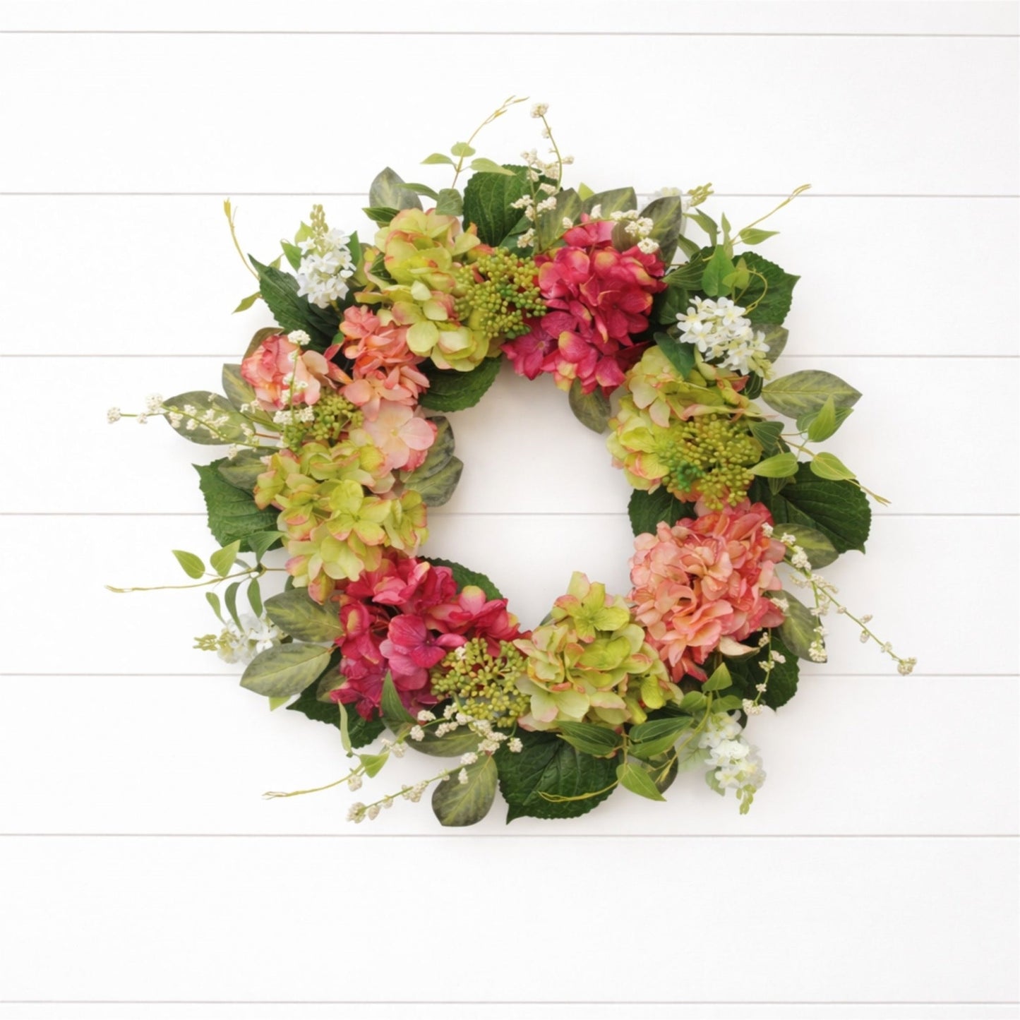 Hydrangea Floral Wreath 22 Inch