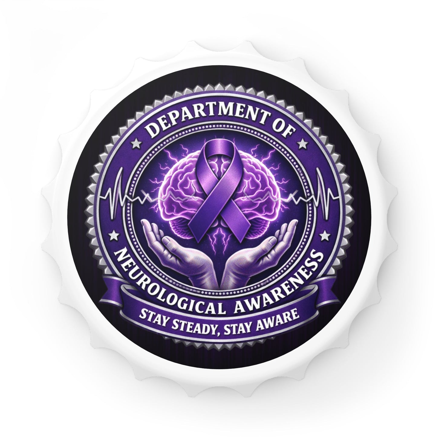 Stay Steady Neurological Awareness Magnetic Bottle Opener