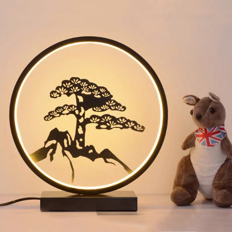 New Chinese Style Table Lamp Bedroom Bedside Lamp Retro Zen