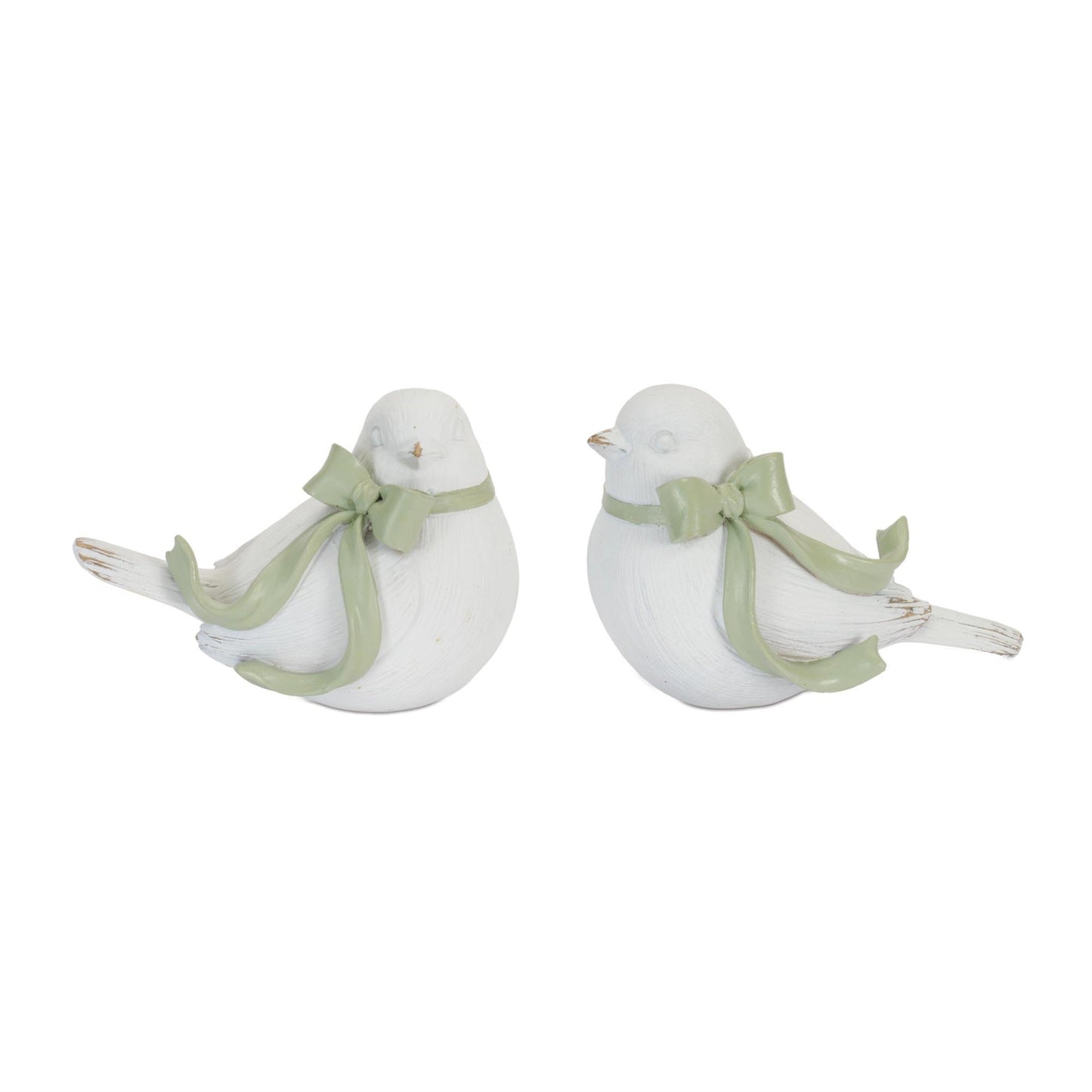 Bird Figurine with Bow (Set of 4)