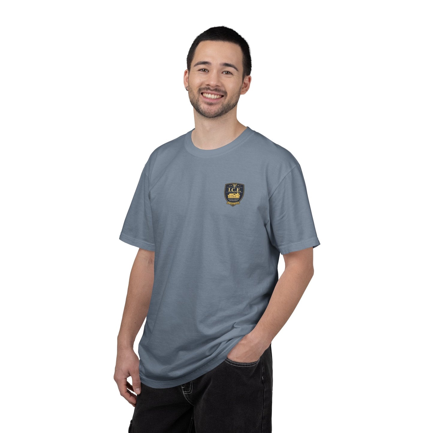 I.C.E. Badge T-Shirt | Institute of Cozy Excellence Parody Tee
