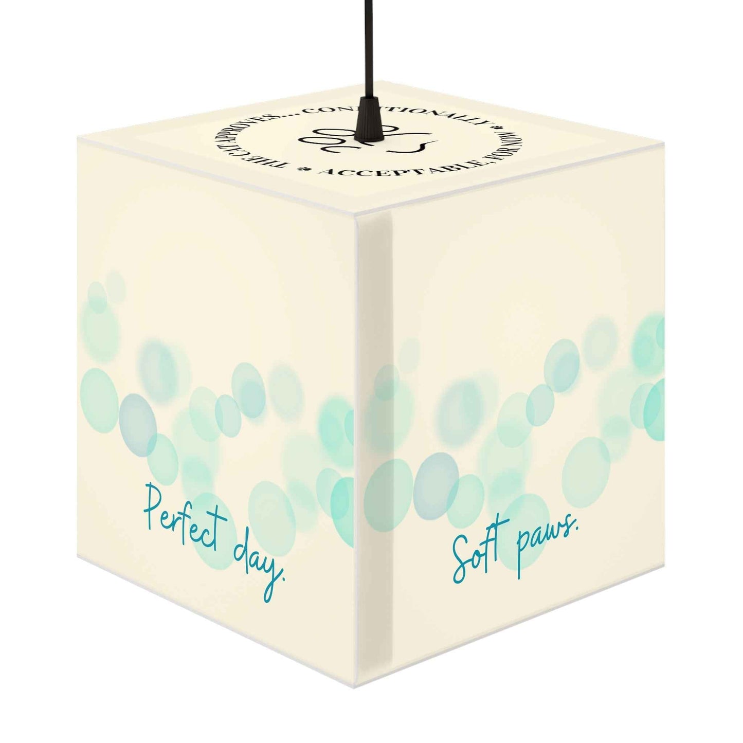 Soft Paws Perfect Day Cat Cube Lamp – Cozy Cat Lover Accent Light