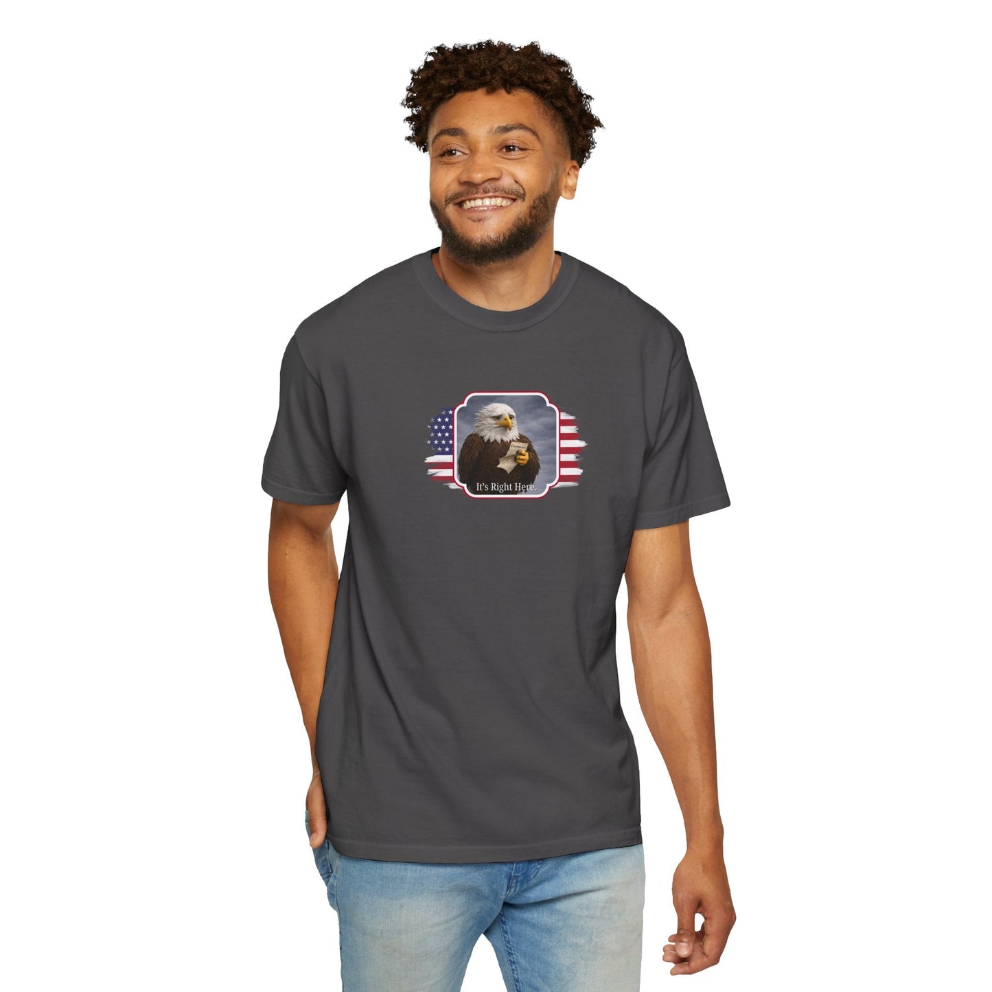 “It’s Right Here” Political Parody T-Shirt
