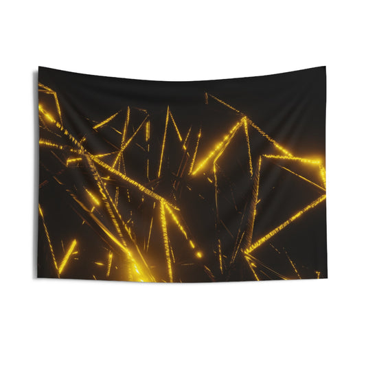 gold mountain frame [perspective melt] art tapestry