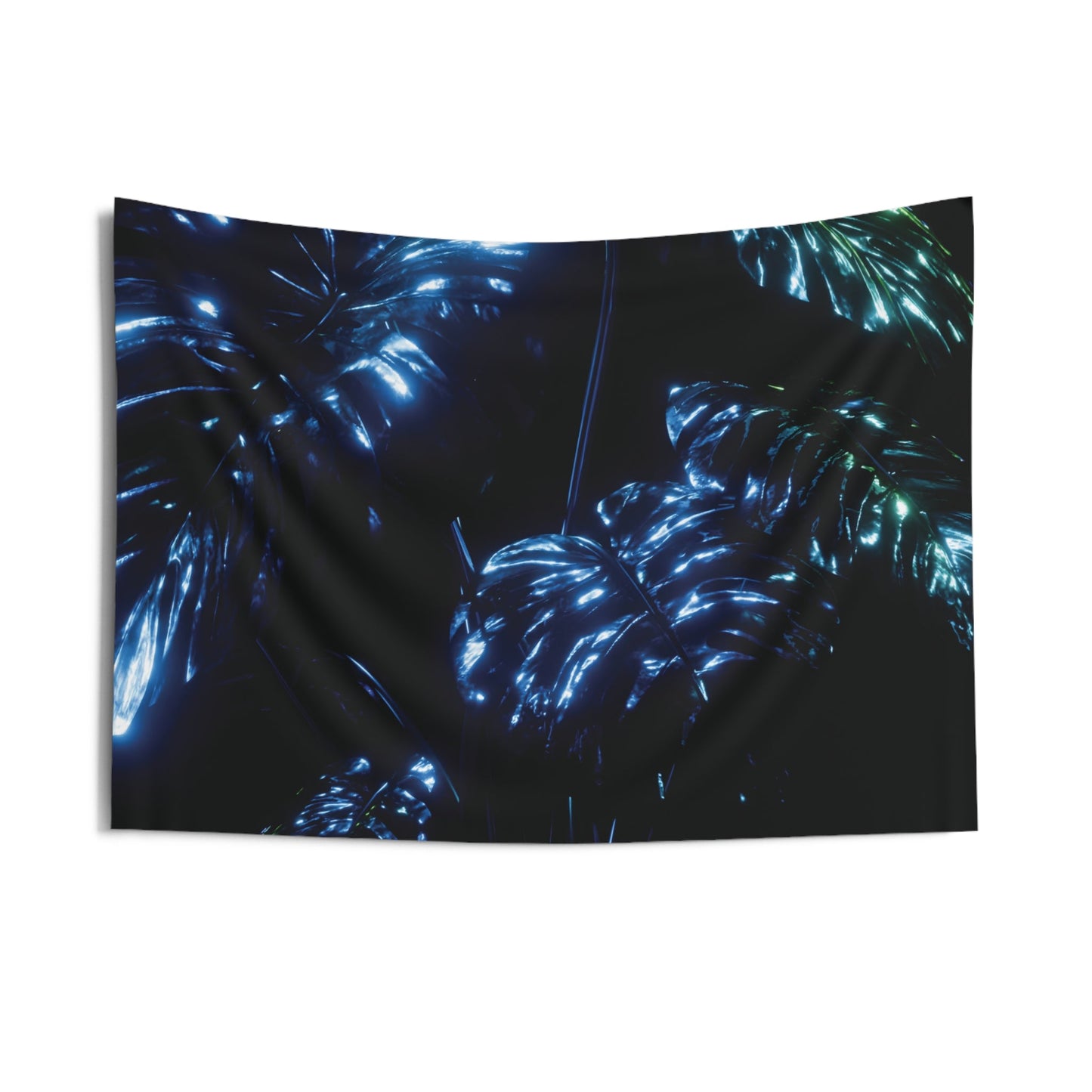 omega flora ii: cyan breeze [metallic art life] art tapestry