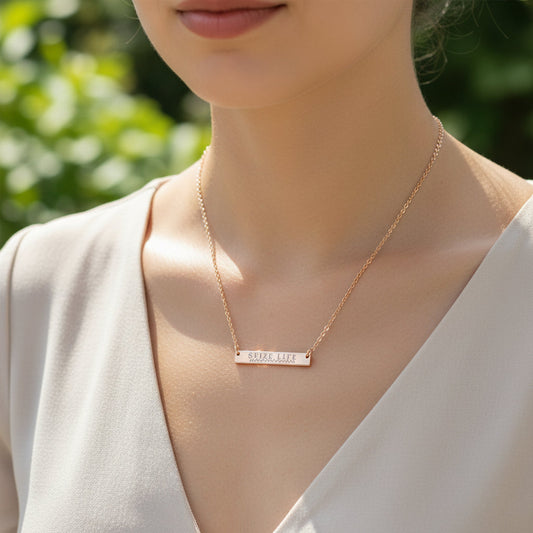 Seize Life – Engraved Bar Necklace (Epilepsy Awareness)