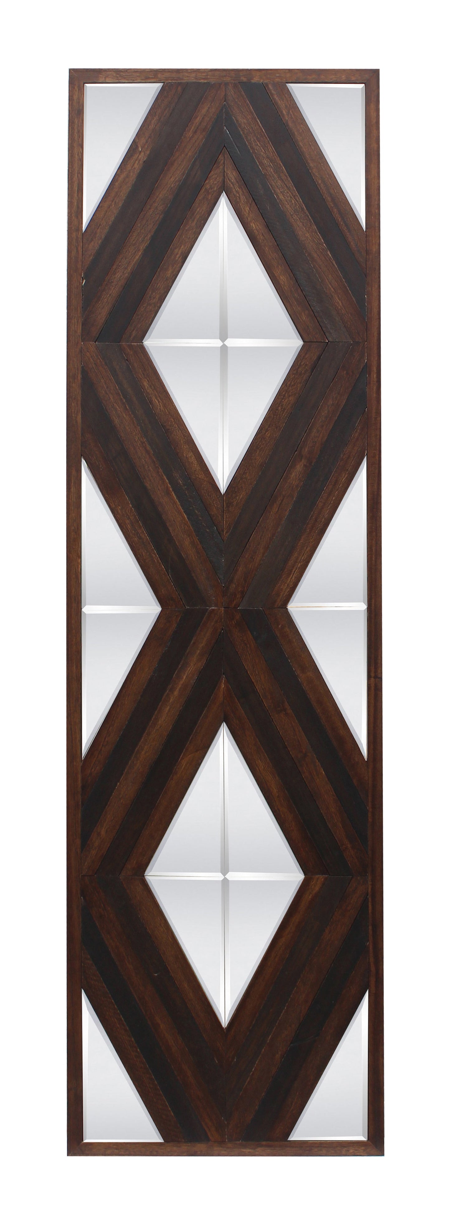 Contemporary Aspen Double Diamond Multi Tone 72 Inch Mirror