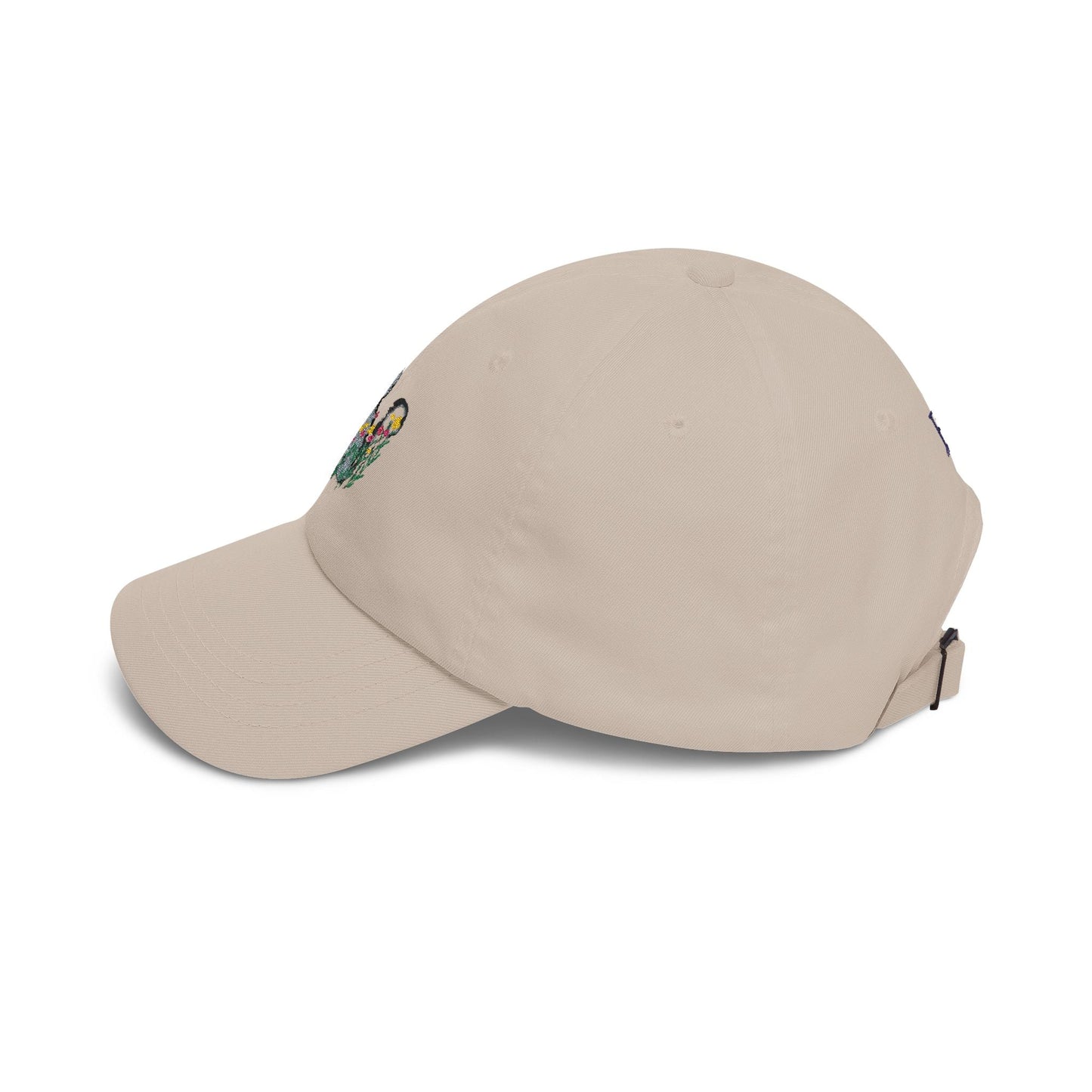 Floral Cat Embroidered Hat – Soft Garden Cat Cotton Cap