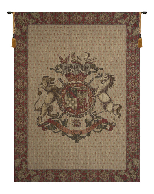 Honni Soit Qui Mal Y Pense Beige Belgian Tapestry