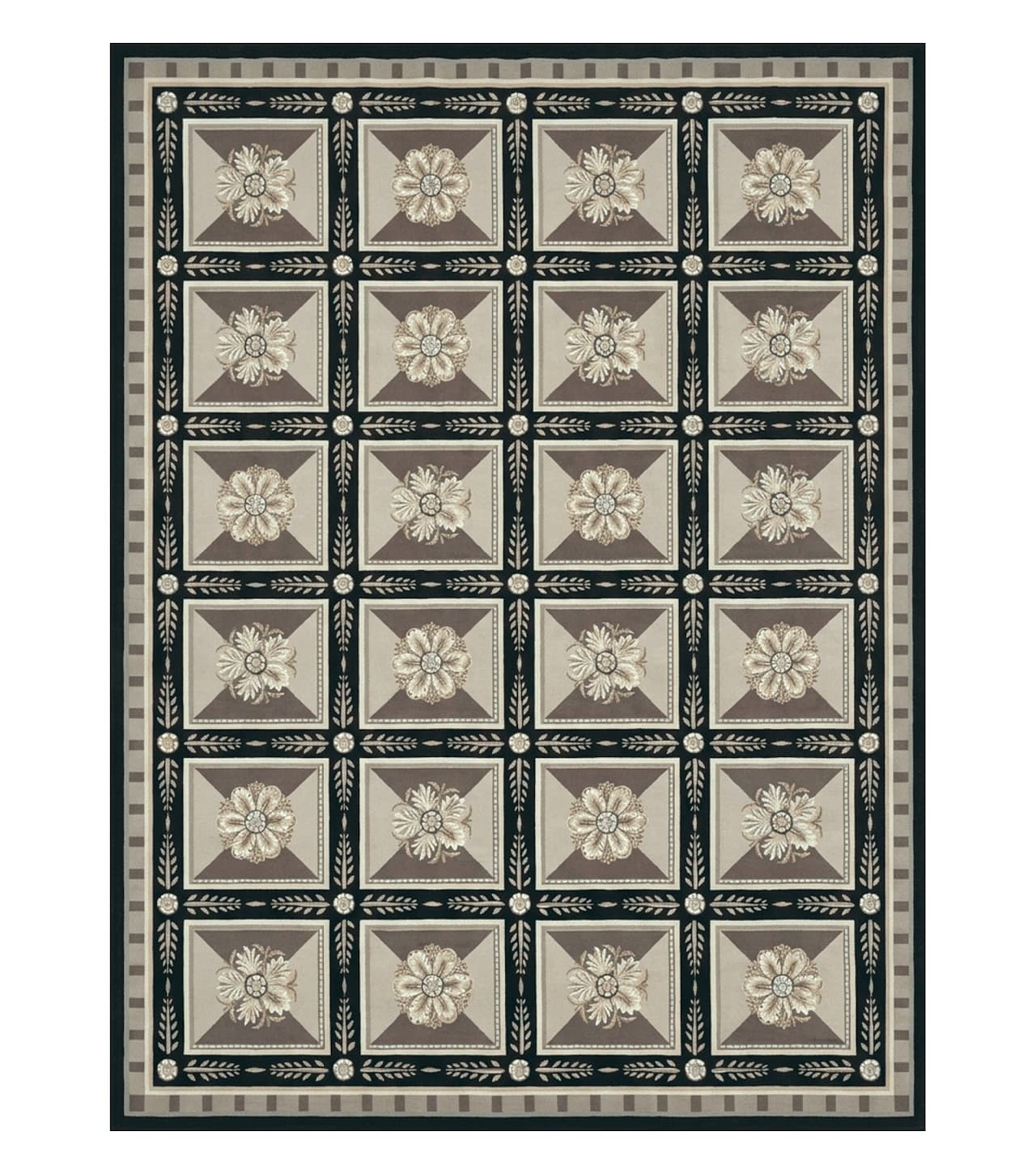 9' X 12' Handmade English Aubusson Savonnerie Design Needlepoint Wool Rug Nice