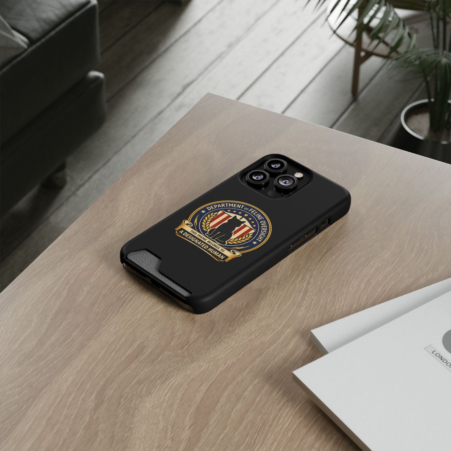 Department of Feline Oversight MagSafe iPhone Case — Designated Human Edition