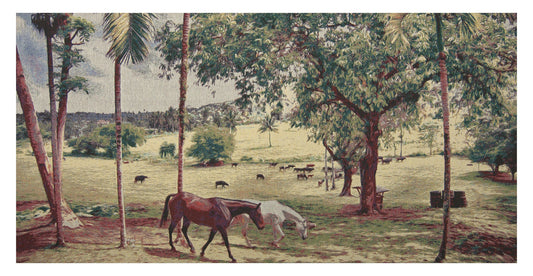 Peaceful Pasture Stretched Wall Tapestry