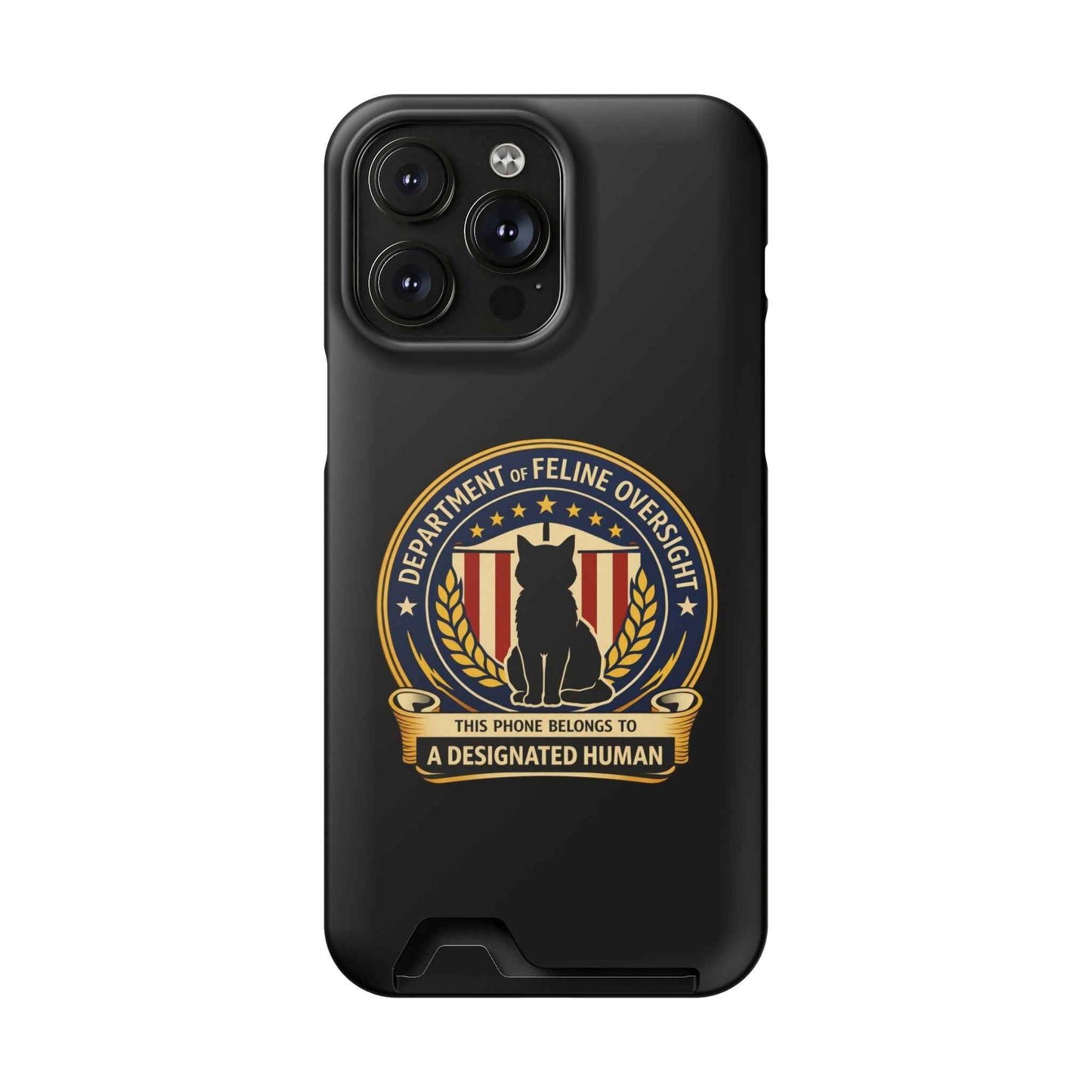 Department of Feline Oversight MagSafe iPhone Case — Designated Human Edition