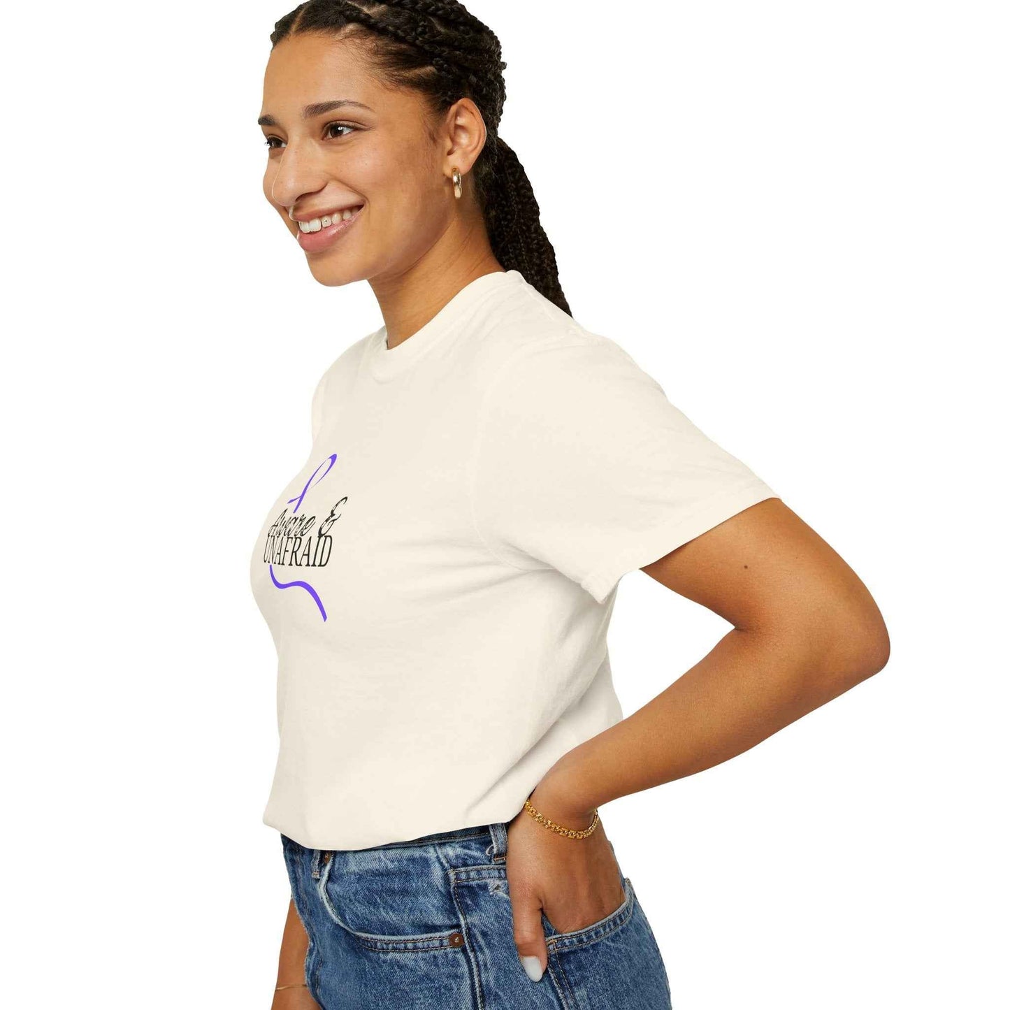 Aware & Unafraid T-Shirt – Epilepsy Awareness Purple Tee