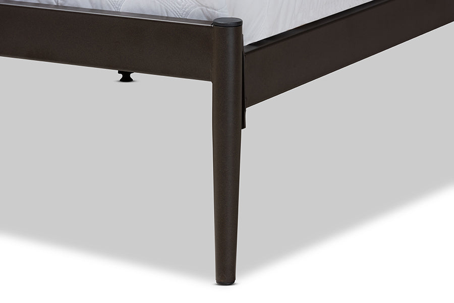 Baxton Studio Nano Modern and Contemporary Black Finished Metal Full Size Platform Bed