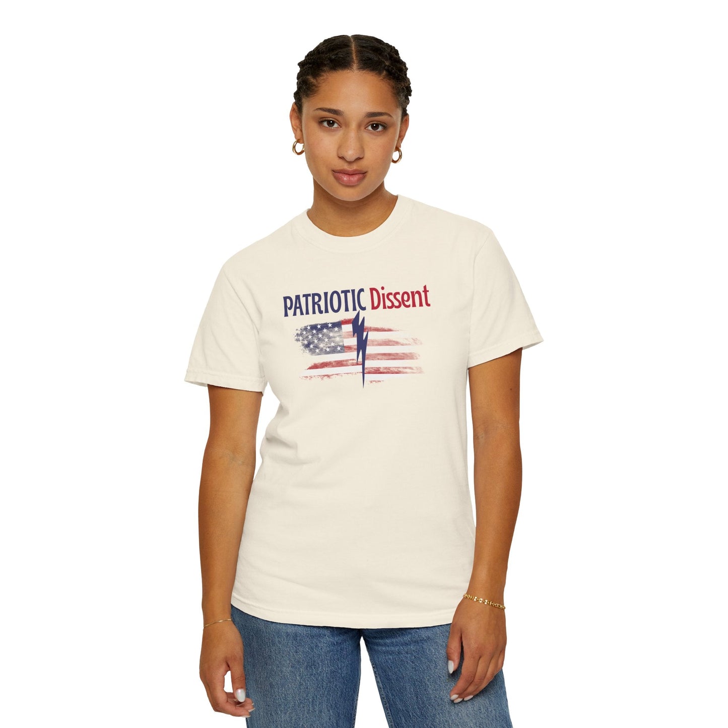 Patriotic Dissent Unisex T-Shirt – American Flag Statement Tee