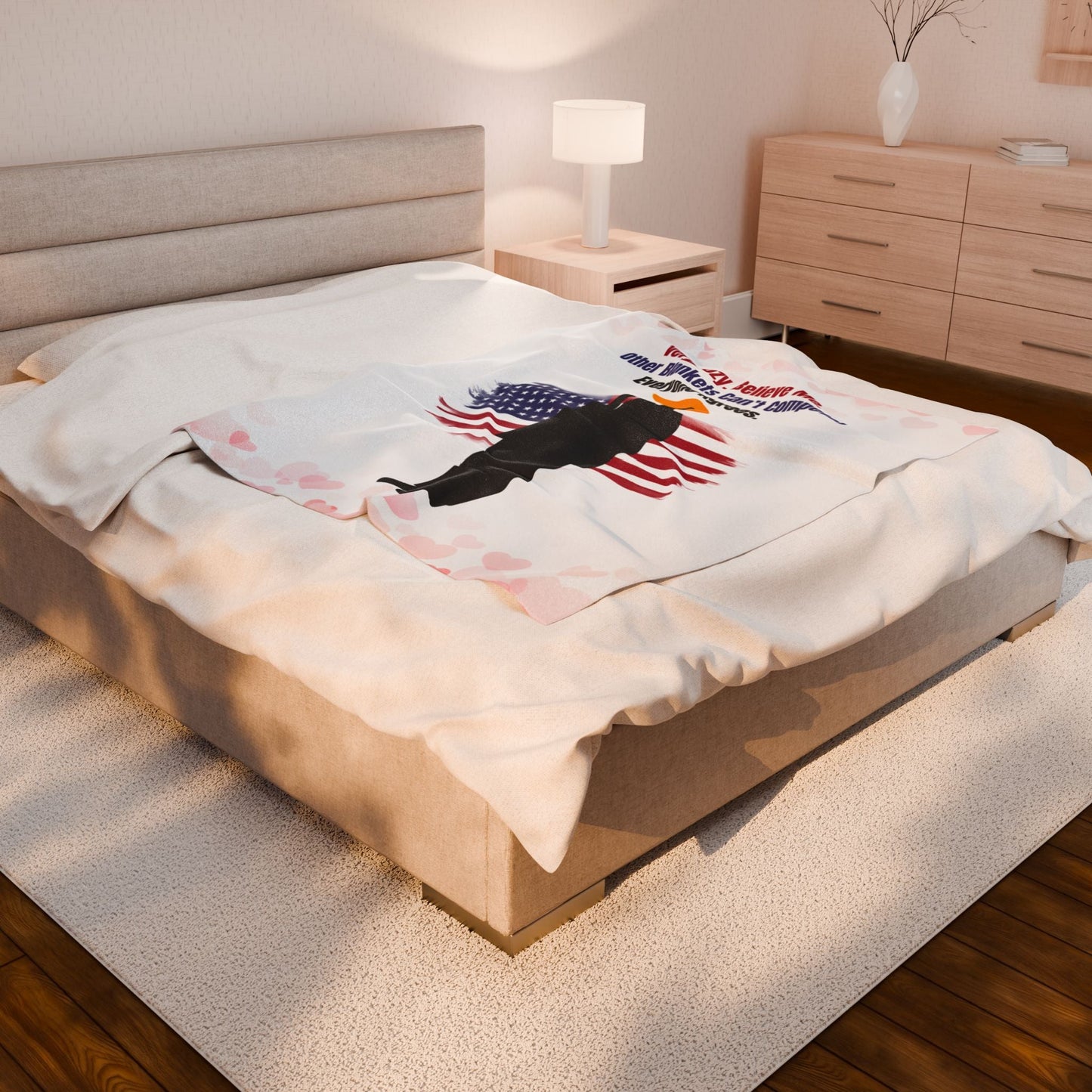 Very Cozy. Believe Me. Political Parody Velveteen Blanket