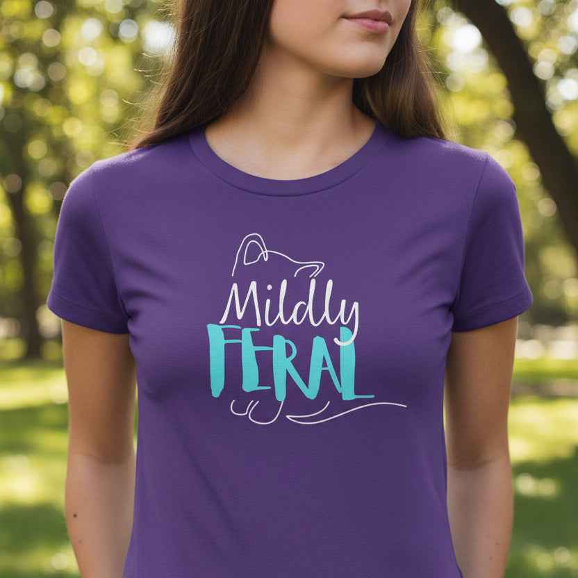 Mildly Feral Women’s Tee — Soft Fabric, Sharp Personality