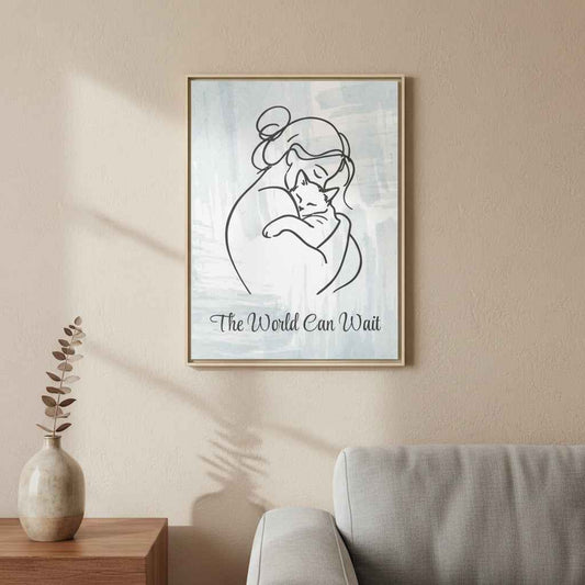 The World Can Wait Cat Canvas Print