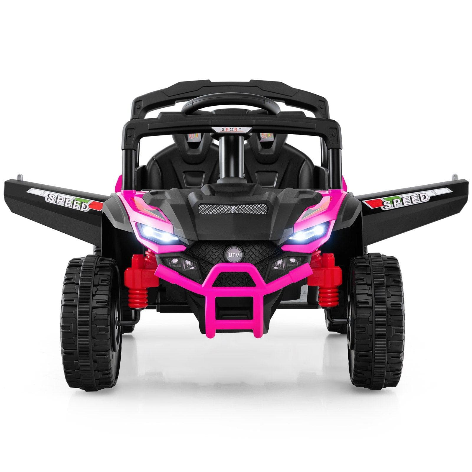 12V Kids Ride On Car UTV Electric Vehicle with LED Lights Music and Horn
