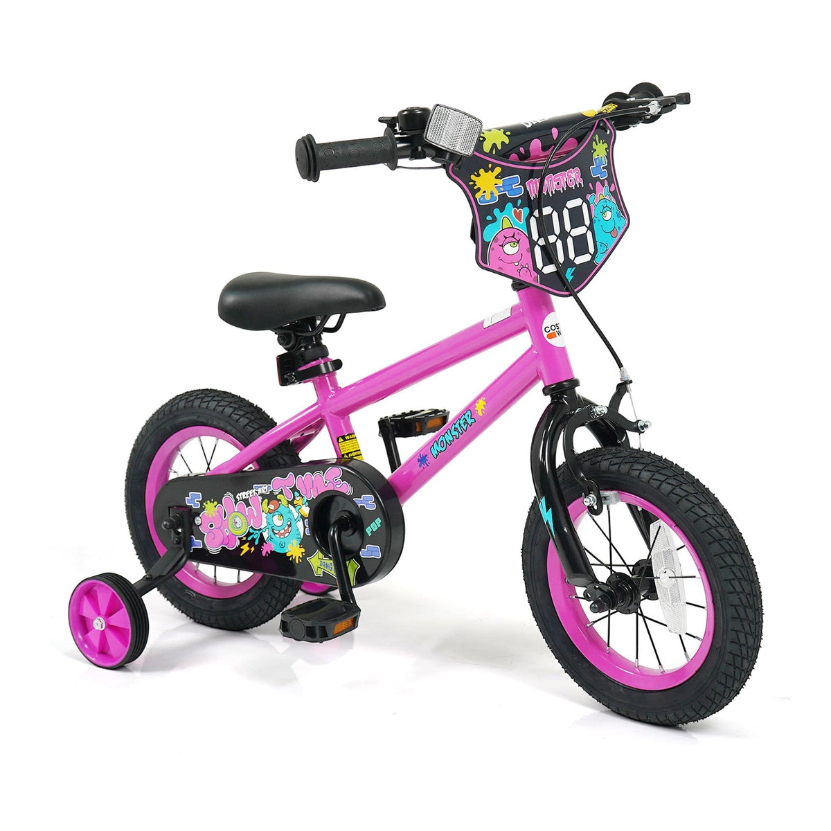 Kids Bike with Training Wheels 12-18 Inch Pink