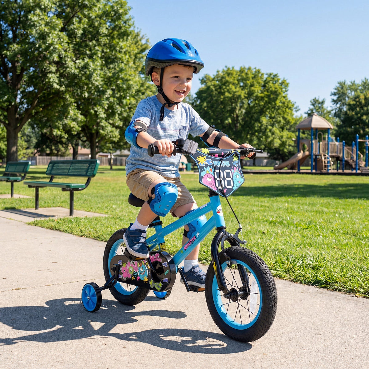 Kids Bike 16 Inch with Training Wheels Ages 4-7