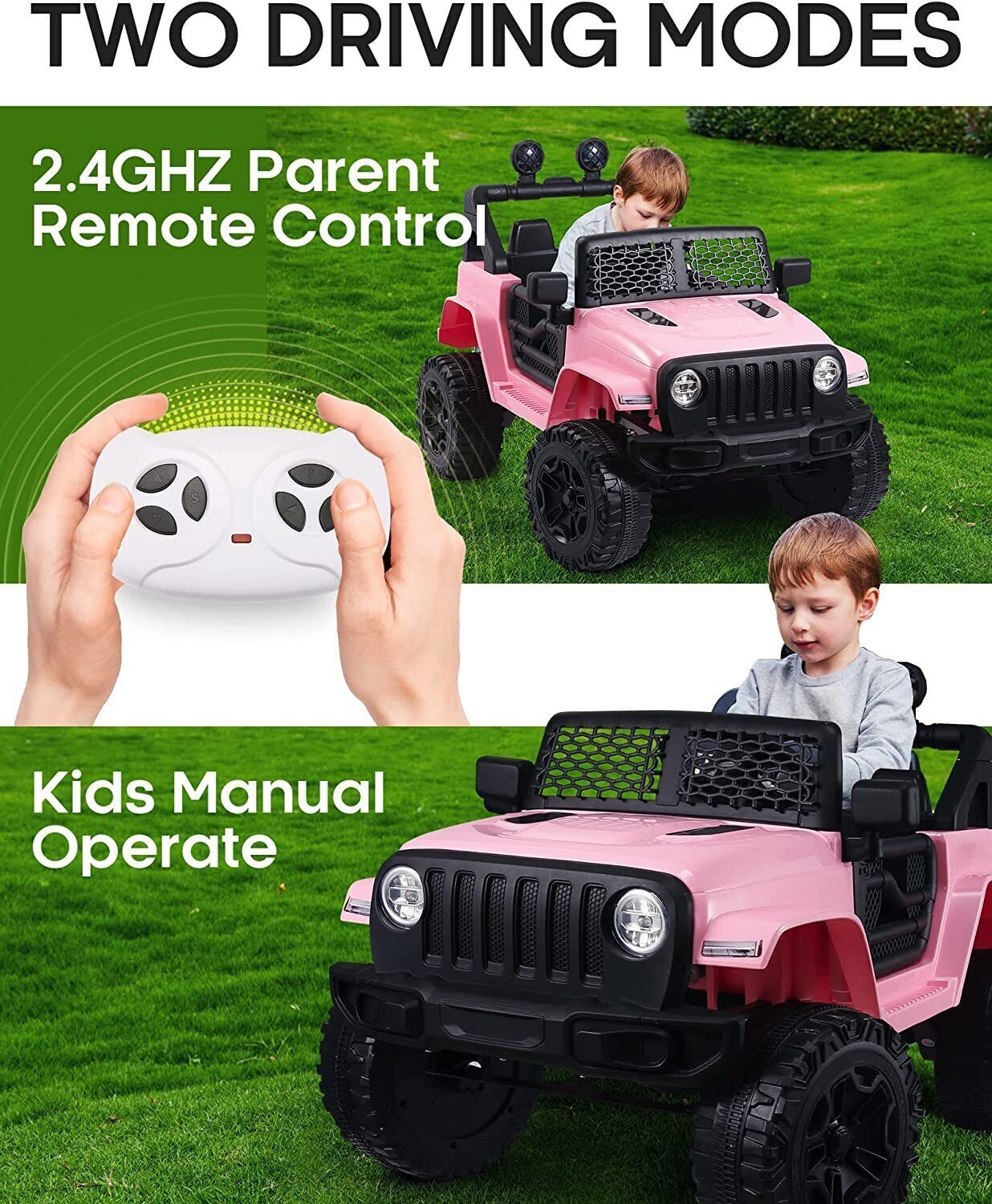 12V 7Ah Electric Kids Ride On Car Power Wheels Jeep - 2 Seater