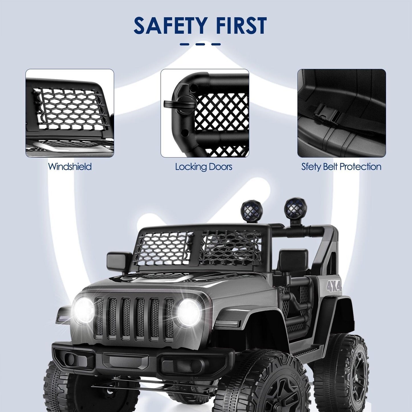 12V 7Ah Electric Kids Ride On Car Power Wheels Jeep - 2 Seater for Safe and Fun Adventures