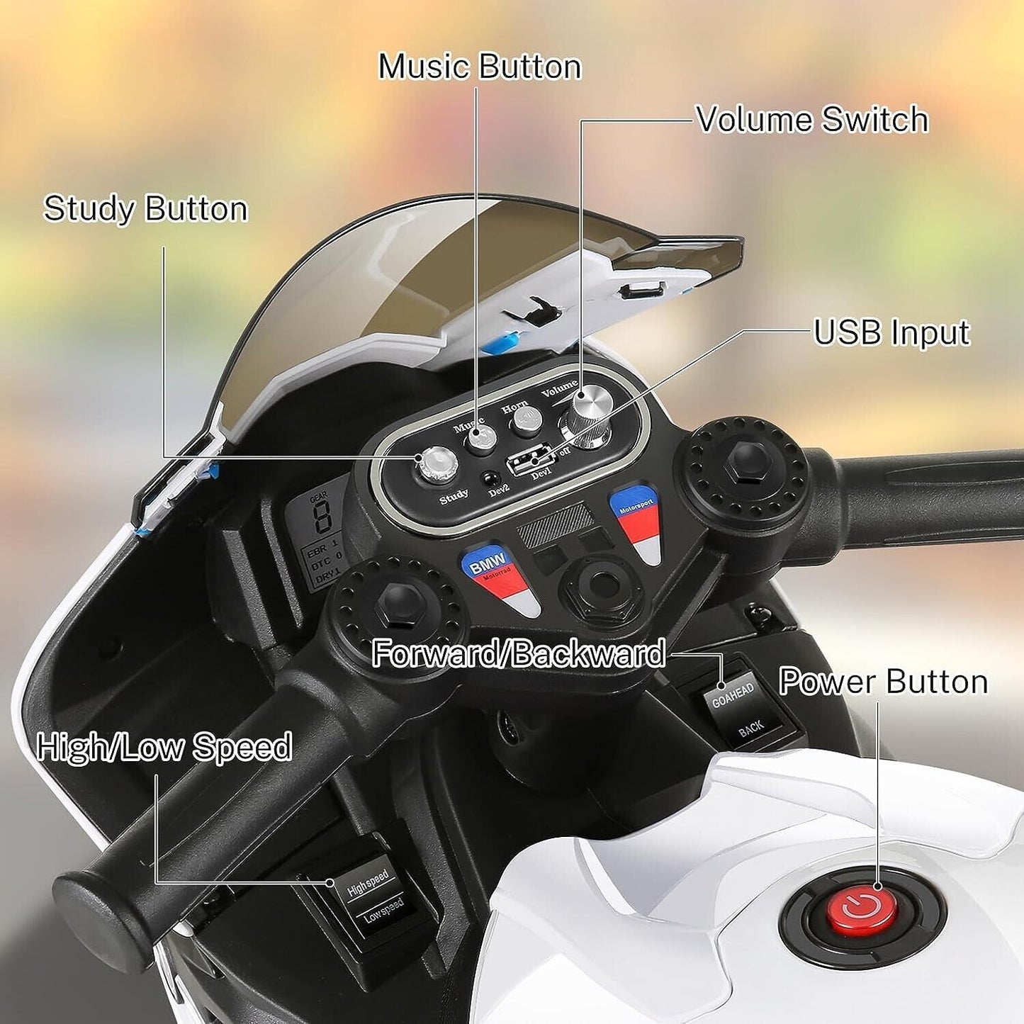 12V Electric Kids Ride On Motorcycle - Perfect Christmas Gift!