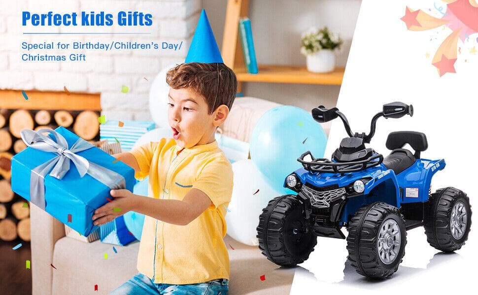 12V Electric Quad ATV for Kids with Fat Tires - Battery Powered 4-Wheeler Truck
