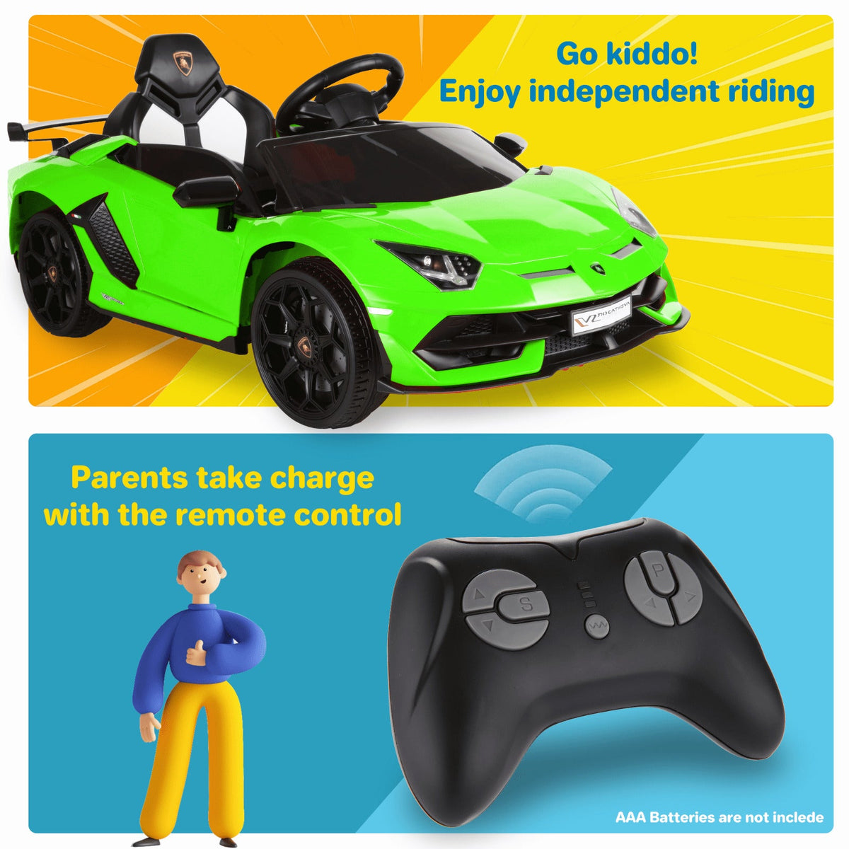 12V Electric Ride On Jeep Toy Car with USB, Bluetooth, and Remote Control for Kids