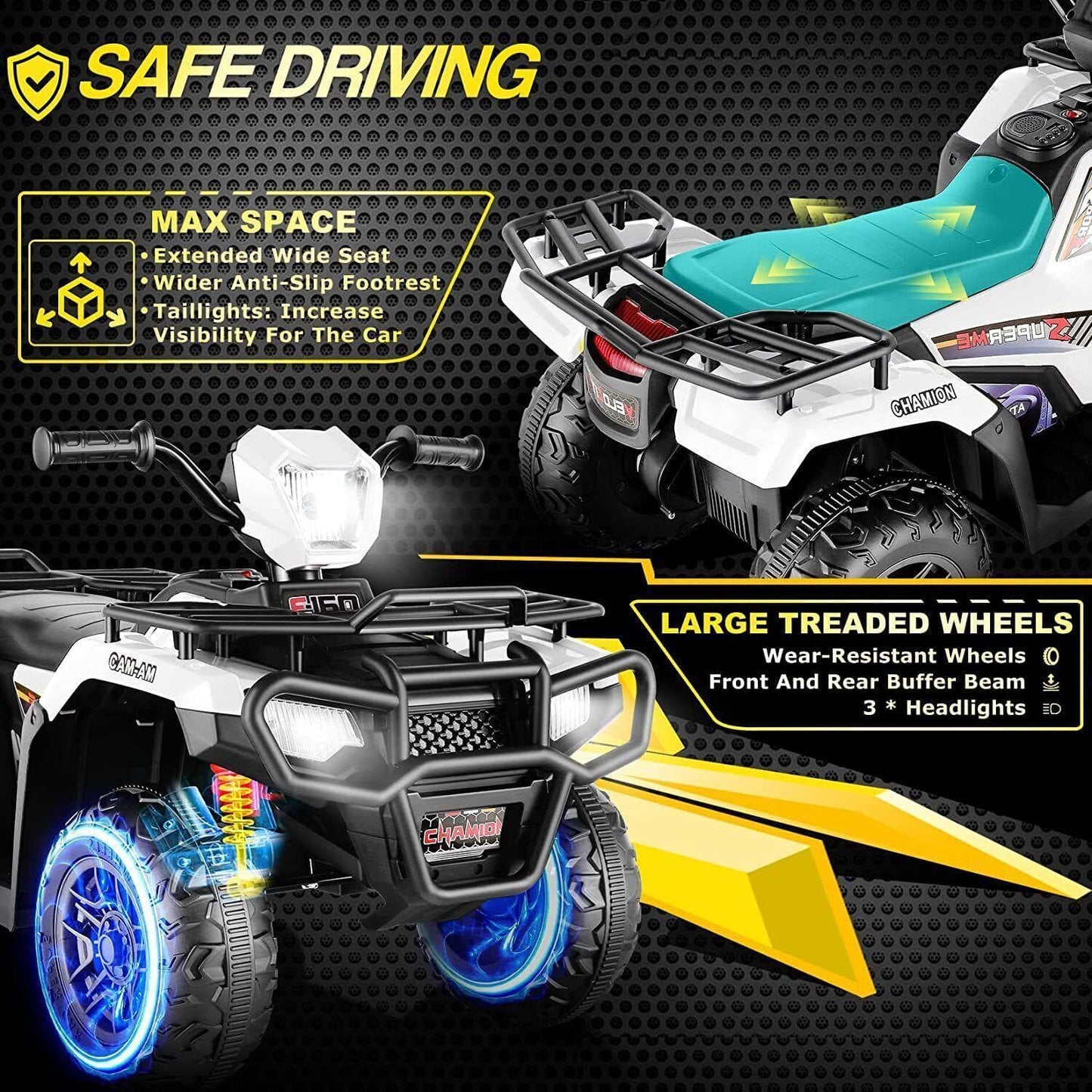 12V Electric Vehicle with Dual Speed and Treaded Tires for an Exciting Ride