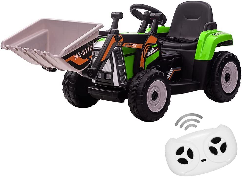12V Excavator Ride-On Car with Remote Control and Threaded Tires for Toddlers