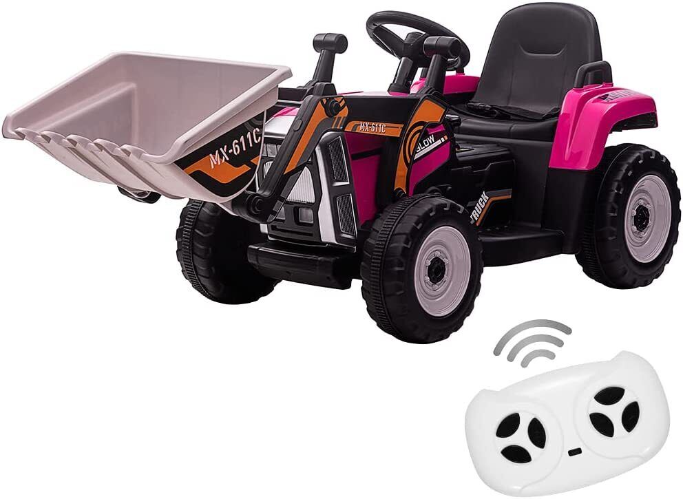 12V Excavator Ride-On Car with Remote Control and Threaded Tires for Toddlers